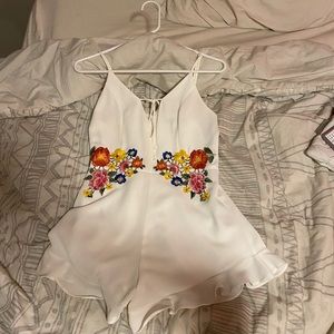 White flowery ROMPER